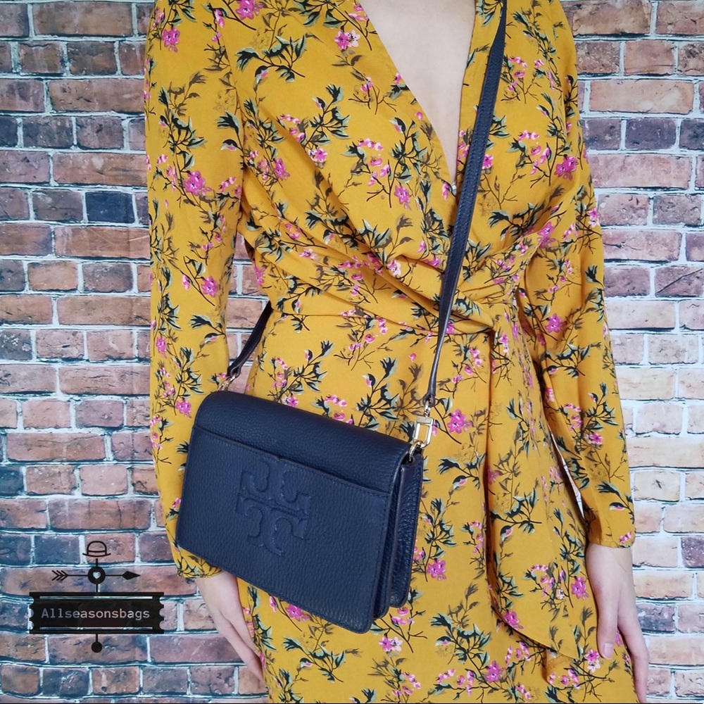 Tory Burch T Bombe Small Navy Crossbody Bag Blue - Picture 7 of 8